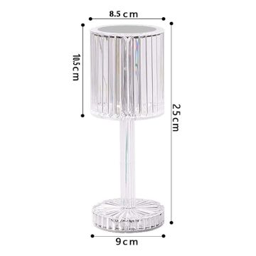 PowerMaster HA-1788 Dekoratif RGB LED'li Ambiyans Masa Gece Lambası Şarjlı Dokunmatik Tuşlu