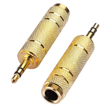 Powermaster PM-29964 3.5 Mm Stereo Erkek-1 Dişi 6.3 Mm Metal Jack (6.3 Mm-3.5Mm Çevirici)