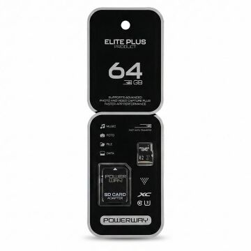 Powerway Elite Plus 64 GB Micro SD Hafıza Kartı