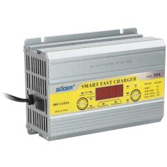 SUOER MH-1220A 12 VOLT MAX 20 AMPER DİGİTAL AKILLI AKÜ ŞARJ CİHAZI
