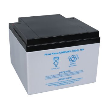 Yokohama YH-122.6 12 Volt  26 Amper Akü (165x176x125 mm)