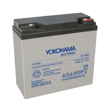 Yokohama YH-122.4 12 Volt - 24 Amper Elektrikli Bisiklet Aküsü (180x76x167 mm)