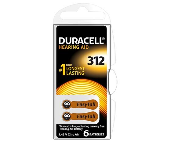 Duracell 312 No Kulaklık Pili (6'lı Paket)