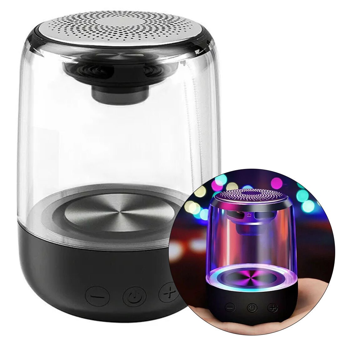 MagicVoice MV-24696 600 Mah Taşınabilir RGB Mikrofonlu Aux-TF-Bluetooth 3 Watt Hoparlör (Beyaz)