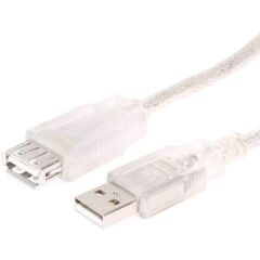 USB UZATMA KABLO 50 CM ŞEFFAF POWERMASTER (20'Lİ PAKET)