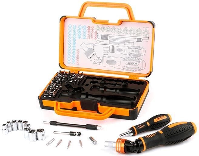Jakemy JM-6111 Profesyonel Tornavida Seti 69 Parça Kutulu
