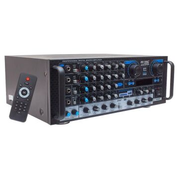 MagicVoice MV-550 2x100W USB/SD/Bluetooth 4 Mikrofon Girişli Stereo Mixer Amfi