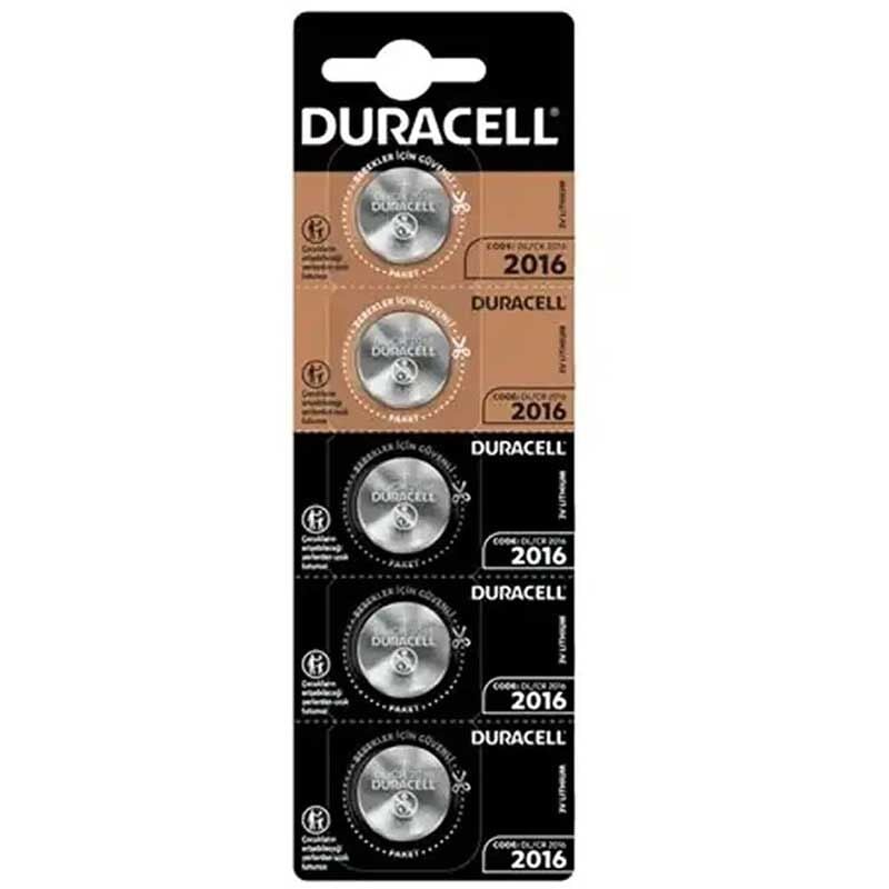 Duracell CR2016 Lityum Pil 5'li Paket