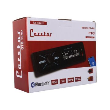 Carstar CS-960 Çift USB/SD/FM/AUX/Bluetooth Kumandalı Oto Teyp 4X60 Watt