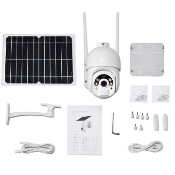 PowerMaster PM-26195 Solar Güneş Panelli 2MP 1080P 4G Sim Kart Ubox Destekli Wifi Kamera