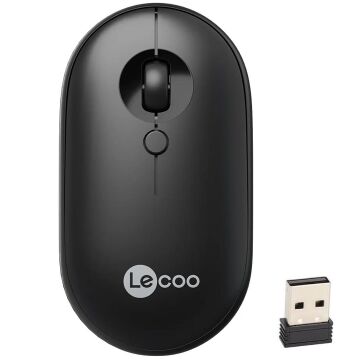 Lenovo Lecoo WS212 1600 DPI 4 Tuşlu Kablosuz Siyah Optik Mouse