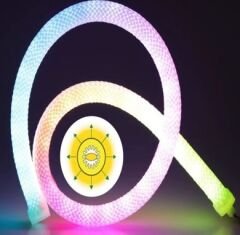 PowerMaster PM-26417 Animasyonlu Bluetooth Neon RGB Kumaş Örgülü Hortum Led 5 Metre 201 Modlu