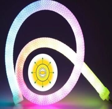 PowerMaster PM-26417 Animasyonlu Bluetooth Neon RGB Kumaş Örgülü Hortum Led 5 Metre 201 Modlu