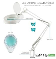 Prolink 1066Hled-1C Lambalı Akrobat Beyaz Büyüteç 3D Lens