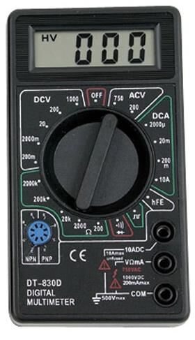 Tenon Dt-830D Dijital Ölçü Aleti Multimetre Siyah