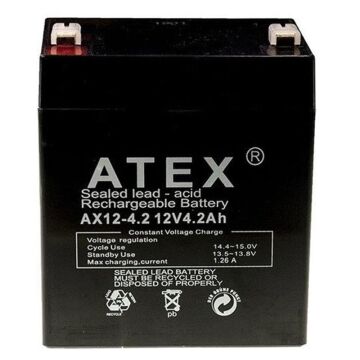 Atex AX12-4.2 12 Volt 4.2 Amper Kuru Akü (90x70x101 Mm)