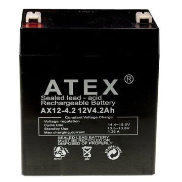 Atex AX12-4.2 12 Volt 4.2 Amper Kuru Akü (90x70x101 Mm)