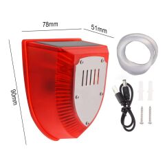 PowerMaster PM-26954 Misina İle Tetikli Sesli Hayvan Kovucu Alarm Cihazı Solar Panelli