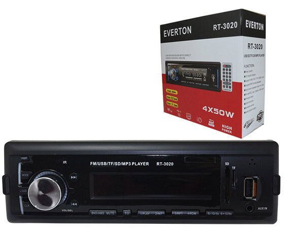 EVERTON RT-3020 USB/SD/FM/AUX MEKANİKSİZ OTO TEYP 4 X 50 WATT