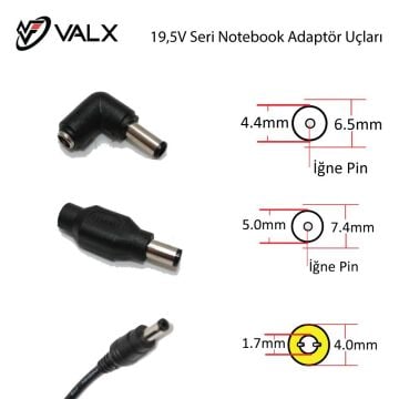 Valx LU-195 19.5V 4.62A Universal Notebook Adaptör Çoklu Uç