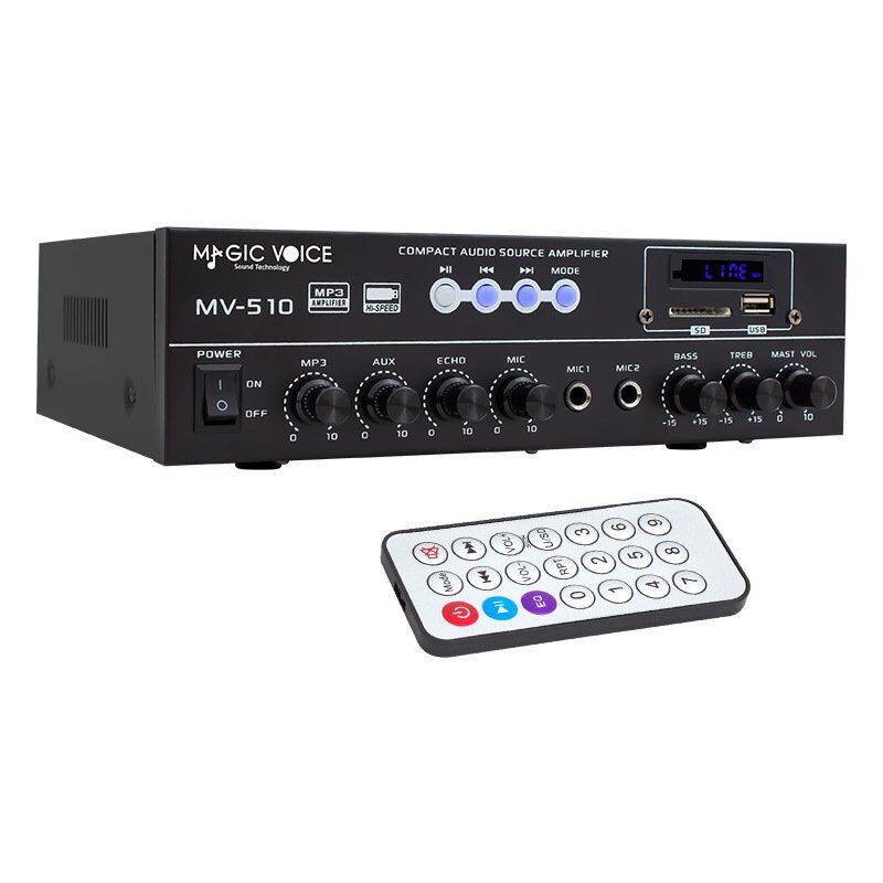Magicvoice MV-510 50 Watt Usb-Sd-Bluetooth Girişli Hat Trafolu Ses Mixer