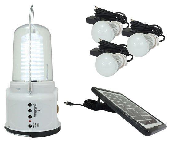FBI F-780 3 LAMBALI SOLAR PANELLİ ÇOK AMAÇLI LED FENER USB/SD/FM