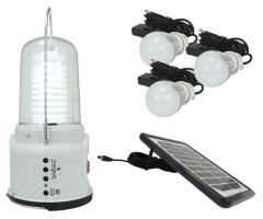 FBI F-780 3 LAMBALI SOLAR PANELLİ ÇOK AMAÇLI LED FENER USB/SD/FM