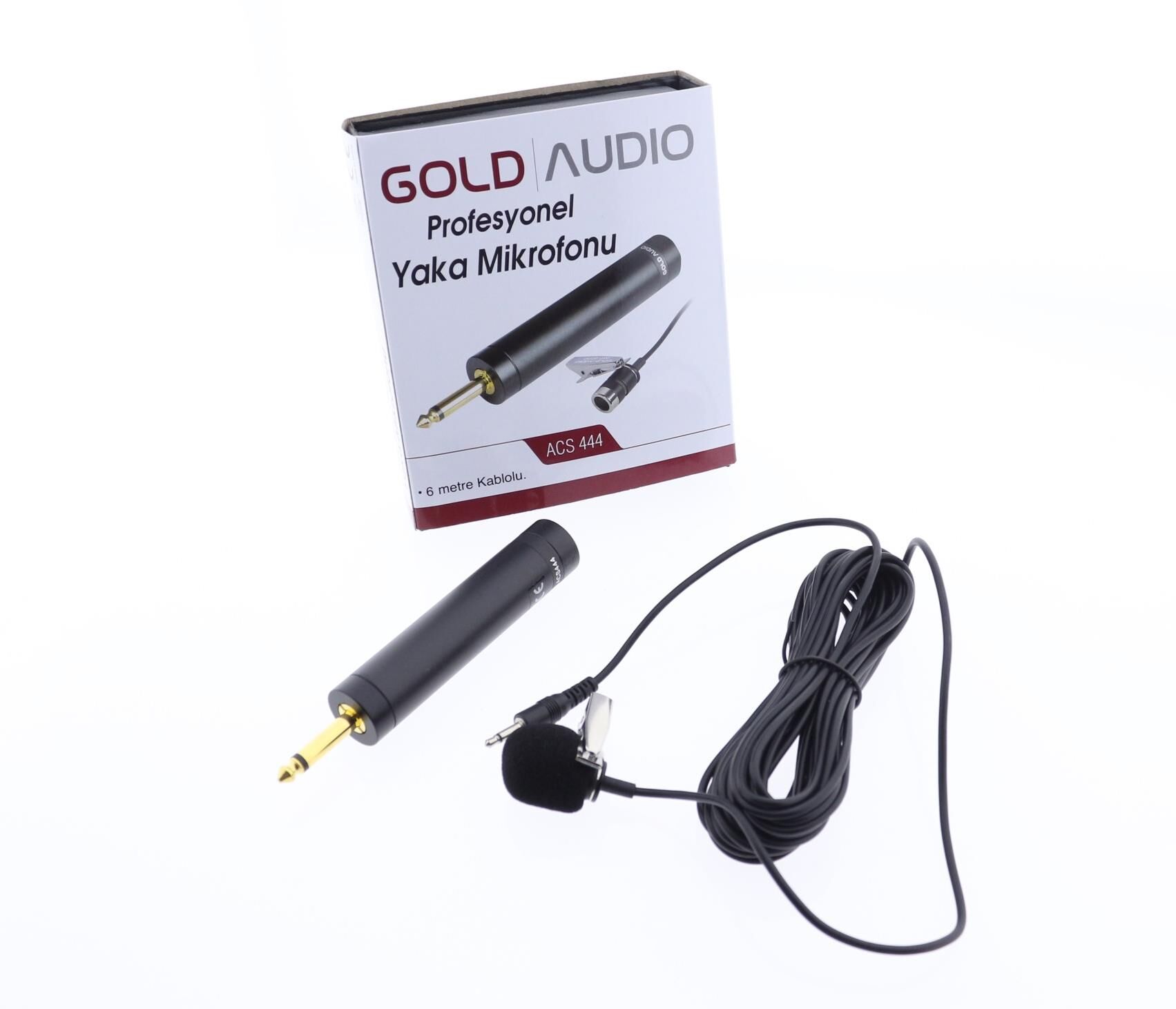 Gold Audio Acs-444 Yaka Mikrofonu 6Mt. Kablolu