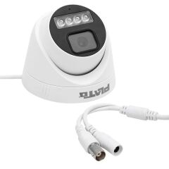 PLATO PL-20317 5MP COLOR VU MİKROFONLU 3.6 MM 4 LED PLASTİK KASA AHD DOME KAMERA