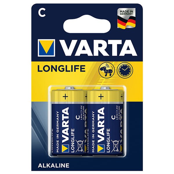 Varta Longlife Power Alkalin Orta Boy C Pil (2'li Paket)