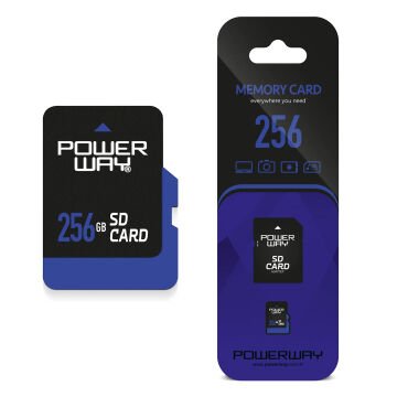 PowerWay PWR-256 256GB Micro SD Hafıza Kartı (Adaptör Dahil)
