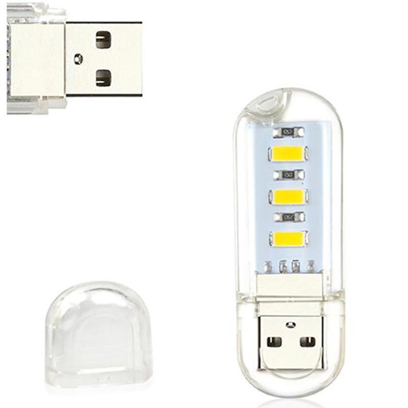 Powermaster PM-34390 Flash Bellek Görünümlü Taşınabilir 3 Led Beyaz Işık Usb Gece Lambası