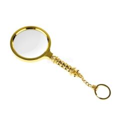 Nikula-5x80mm Tüm Metal Altın Renklı Hediye Büyüteç,Optik Lensler