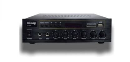 König K-100 - 80 Watt Usb/Bluetooth/2 Mik Giriş Trafolu Anfi