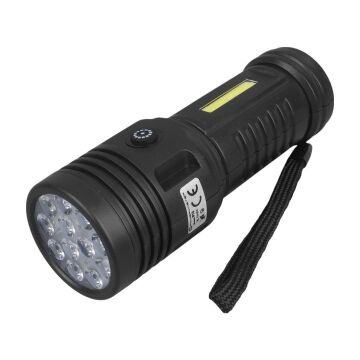 Powermaster PM-26722 Plastik 4+2 Modlu Şarjlı 12 Ledli El Feneri