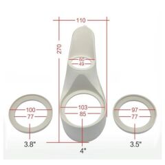 For-X XYP-POD2 3.5'' - 3.8'' - 4'' Tweeter Montaj Yuvası 1 Çift (Plastik)