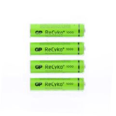 Gp 1000 Mah Şarj Edilebilir Aaa Pil Recyko+Rechargeable (4'lü Paket)