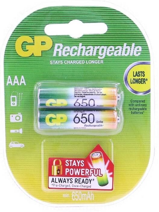 Gp 650 Mah Şarj Edilebilir Pil Aaa Rechargeable