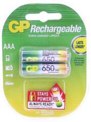 Gp 650 Mah Şarj Edilebilir Pil Aaa Rechargeable