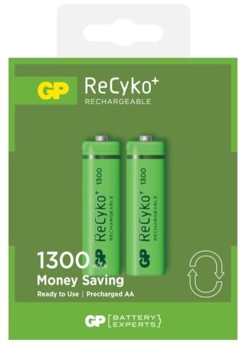 GP ReCyko+ 1300mAh Şarjlı Kalem Pil 2'li Paket AA