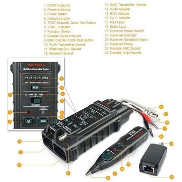 Mastech MS-6813T Profesyonel Kablo Bulucu,Kablo Test Aleti,Kablo İzleyici