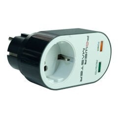 Powermaster Oval Kasa Siyah Tekli Termal Akım Korumalı Priz (10A-2500W) PM-16620