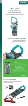 Proskit Mt-3266 3 1/2 El Tipi Digital Pensampermetre Ölçü Aleti