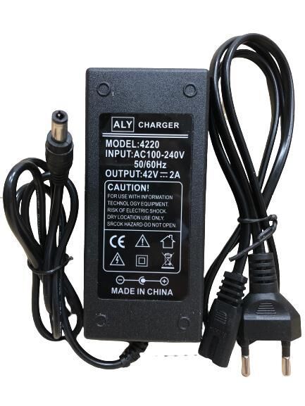 Scooter Şarj Cihazı 42V2Amp Adaptör 5,5x2,5MM Uç Elektrikli Scooter