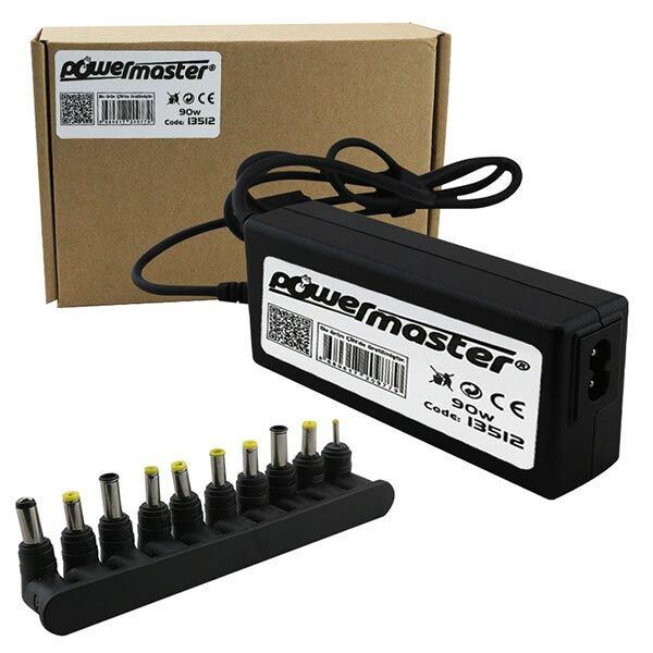 POWERMASTER PM-13512 15 VOLT - 20 VOLT/4.5 AMPER - 6 AMPER ARASI 90 WATT ÇOK UÇLU UNIVERSAL NOTEBOOK ADAPTÖRÜ