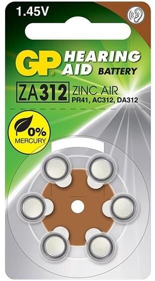 GP ZA312 1.45v İşitme Cihazı Kulaklık Pili