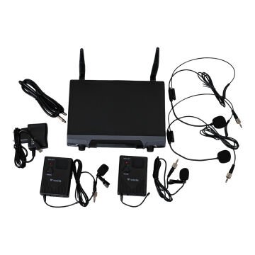 Westa WM-202T 1 Alıcı + 2 Yaka (Lavalier) Kablosuz Uhf Mikrofon Seti