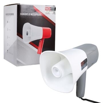 No-Tel 918L Bluetooth-Usb-Siren-Ses Kayıt Özelikli Dahili Bataryalı 25 Watt Mini El Tipi Megafon