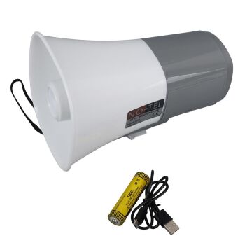 No-Tel 918L Bluetooth-Usb-Siren-Ses Kayıt Özelikli Dahili Bataryalı 25 Watt Mini El Tipi Megafon