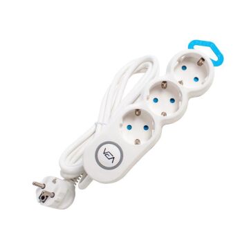 Vea VE2S3S 3'lü Anahtarlı 1.5 Metre Çoklu Priz